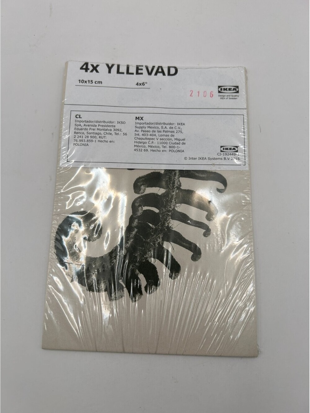 Ikea Yllevad Botanical Art Card Print Set New Black White